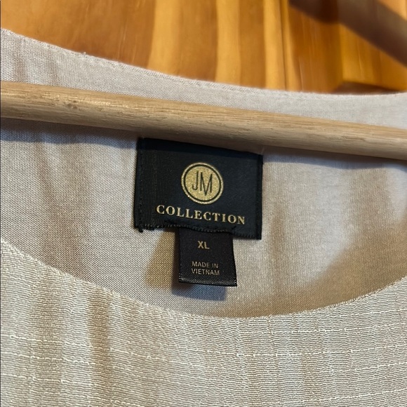 JM Collection Women's Tan Layered Blouse NWT - Picture 2 of 7